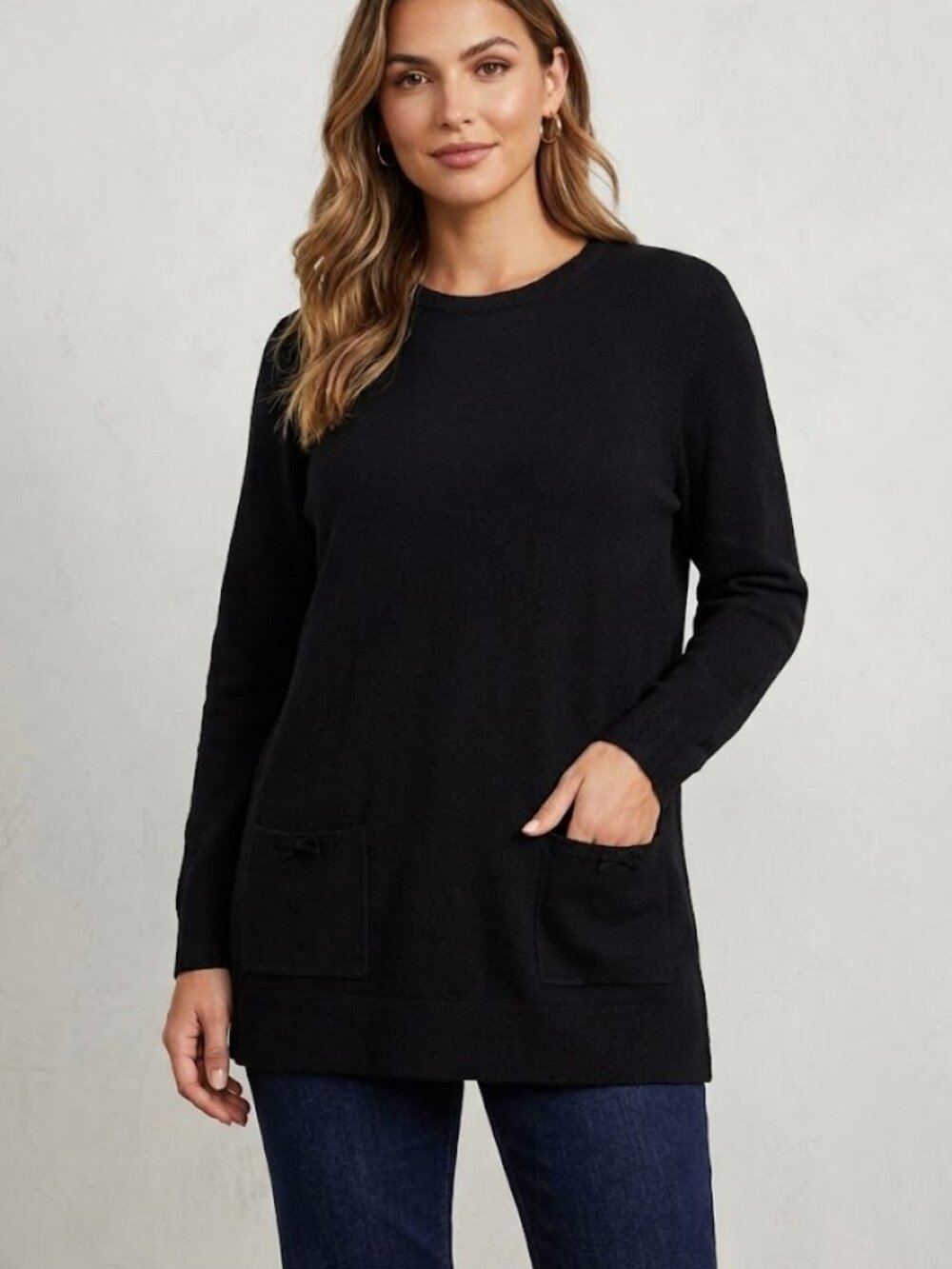 J. Jill 100% Cashmere Pocket Tunic Sweater